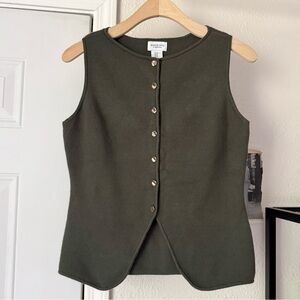 Song of Style Olive Green Sleeveless Button-Front Tank